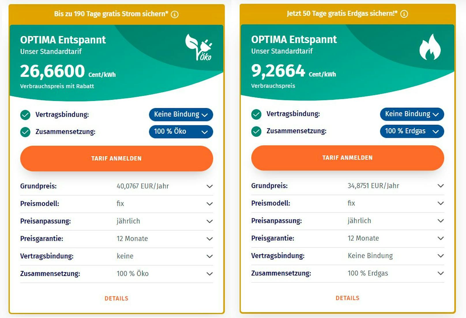 Ohne Vertragsbindung auf 12 Monate wird es aber deutlich teurer.