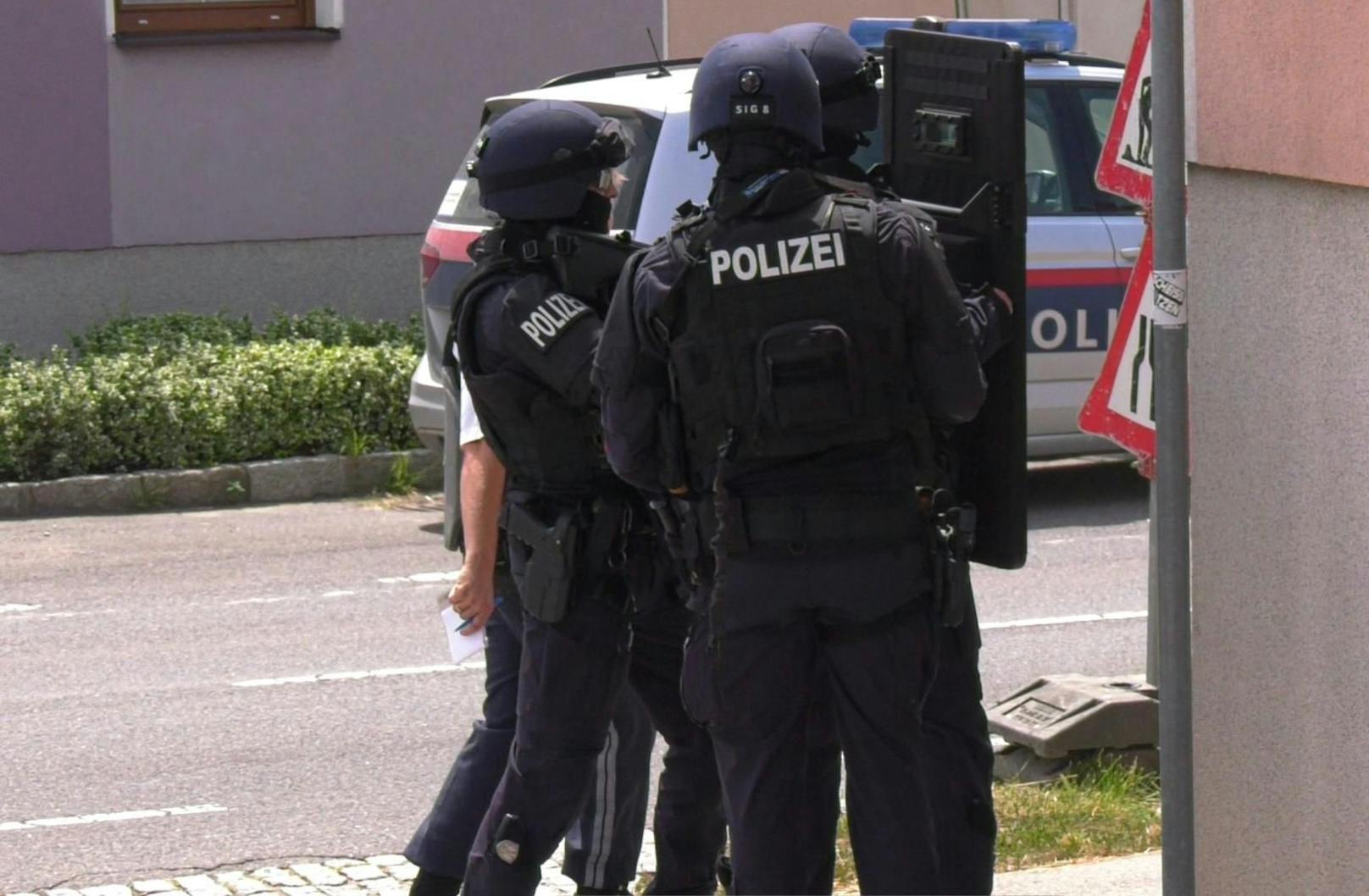 Großer Polizeieinsatz in Moosbrunn