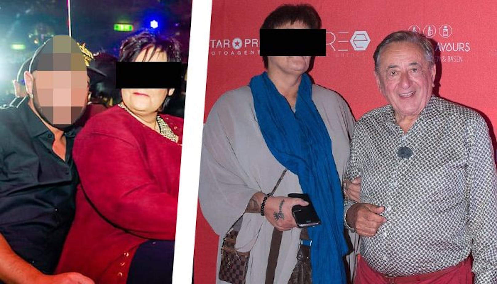 Unter mörderischem Verdacht: "Party-Petra" (links bei einer Feier im Wiener "Maxim") und rechts bei einem Event mit Lugner.