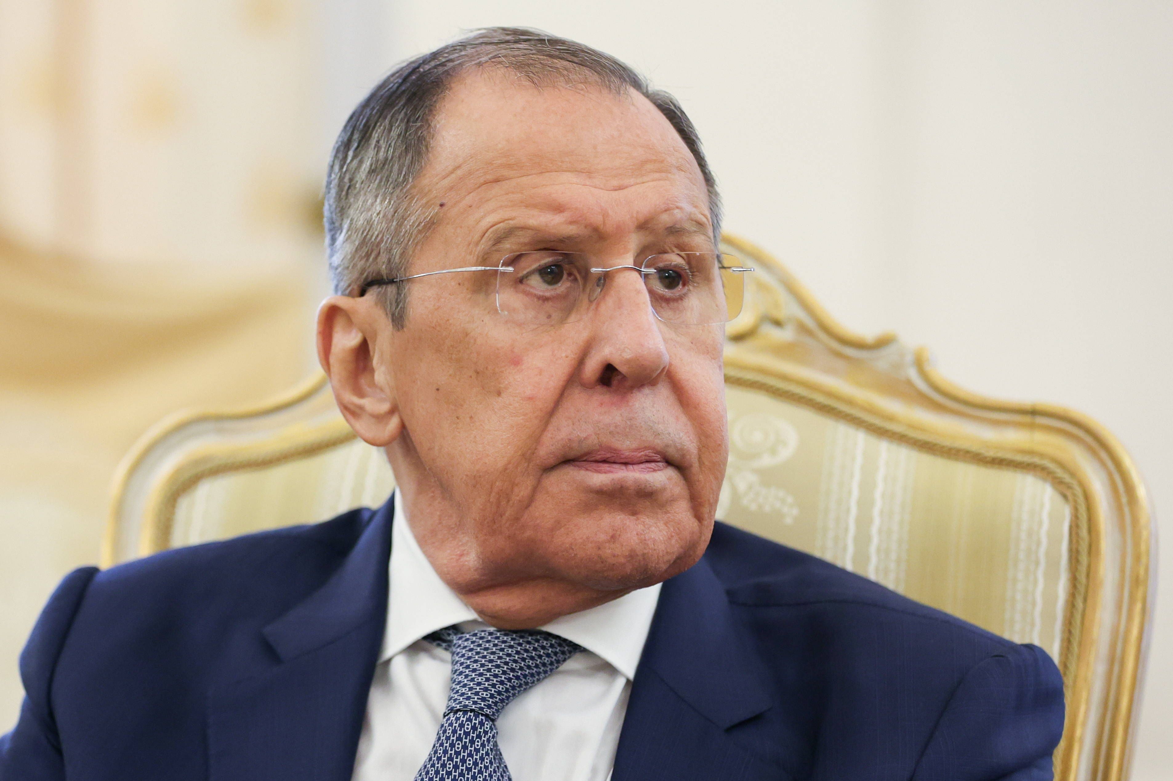 Russlands Außenminister Sergei Lawrow warnt vor einer atomaren Bedrohung. 