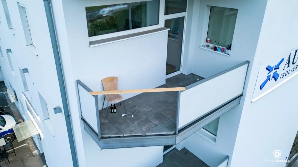 Hier stürzten die zwei Männer in die Tiefe.