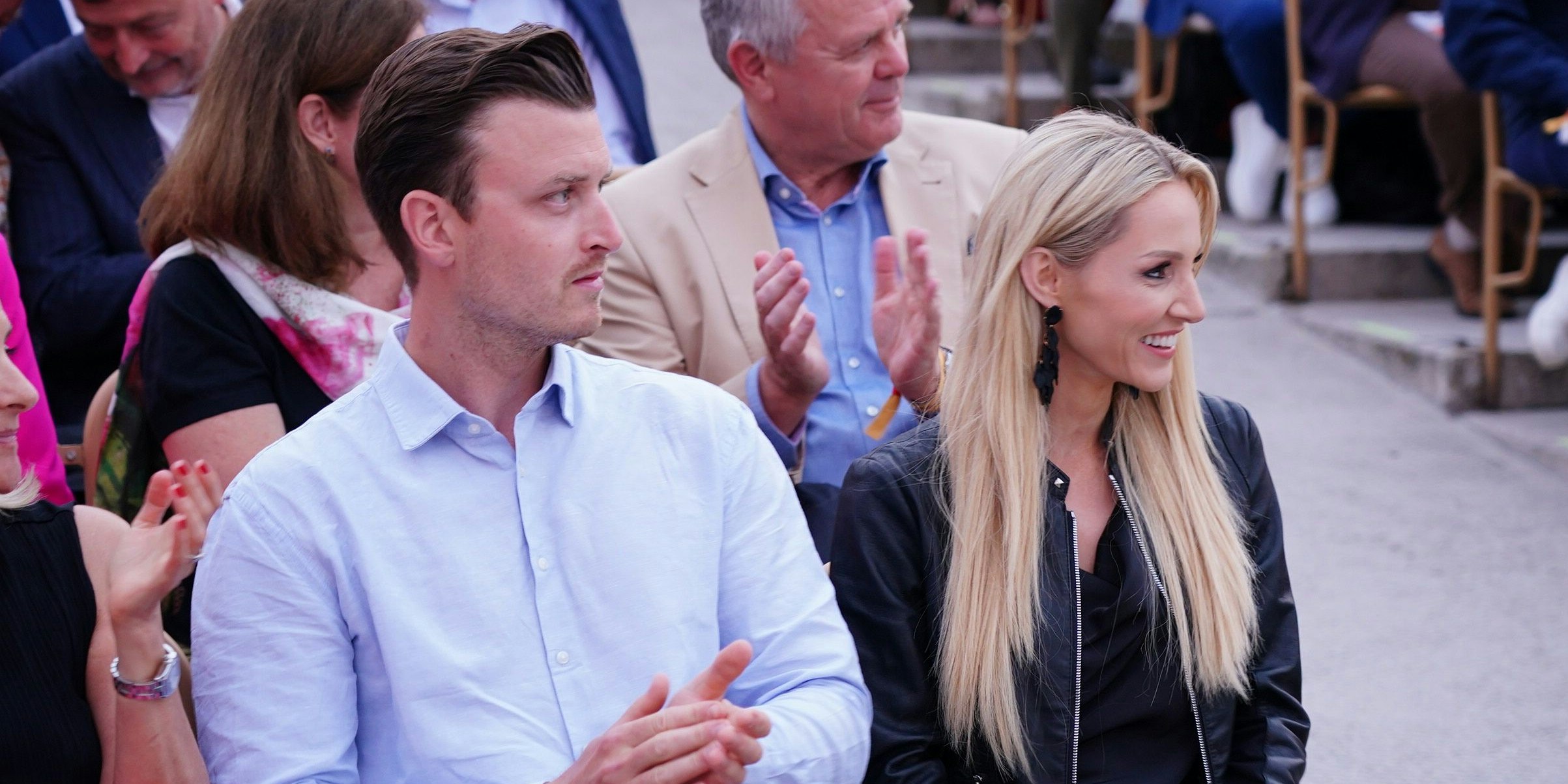 Toni Gabalier und Melissa Naschenweng saßen in Mörbisch nebeneinander.