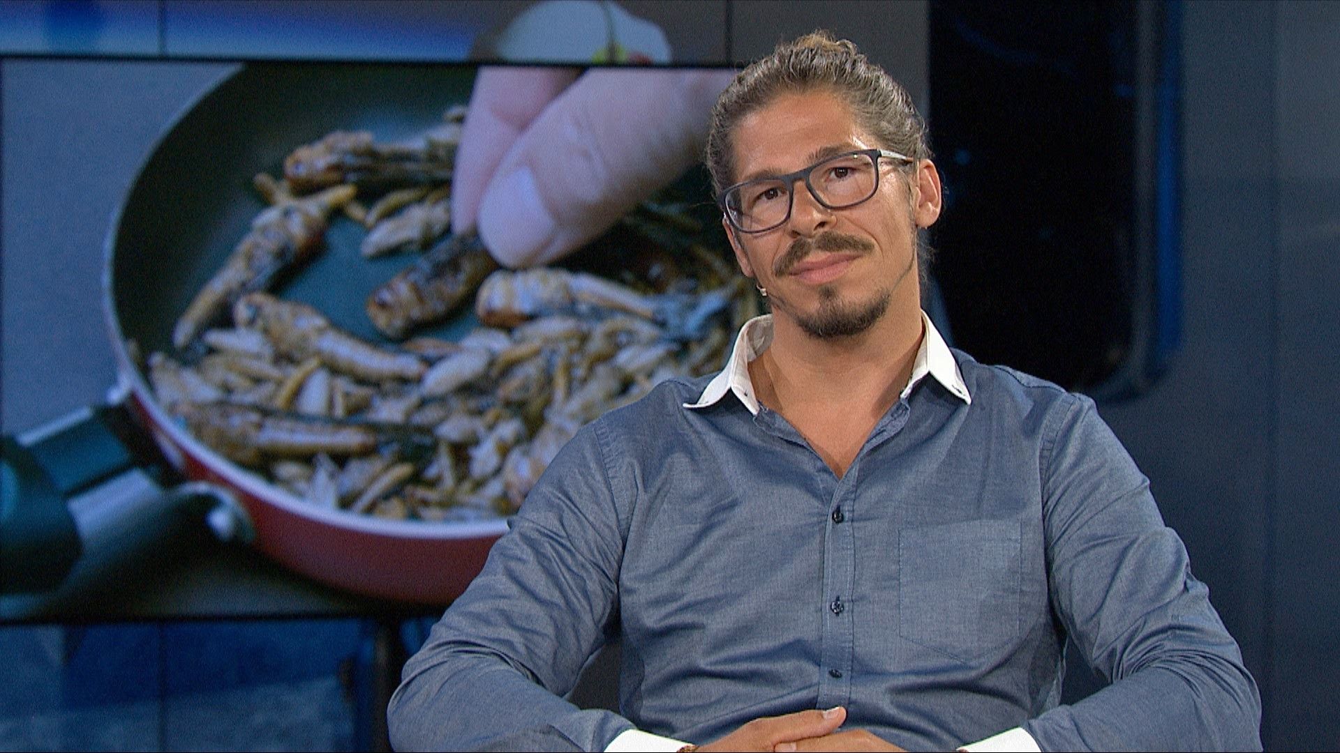 <strong>Ernährungsökologe Martin Schlatzer</strong>&nbsp;bei ServusTV im "Talk im Hangar-7" am 13. Juli 2023.