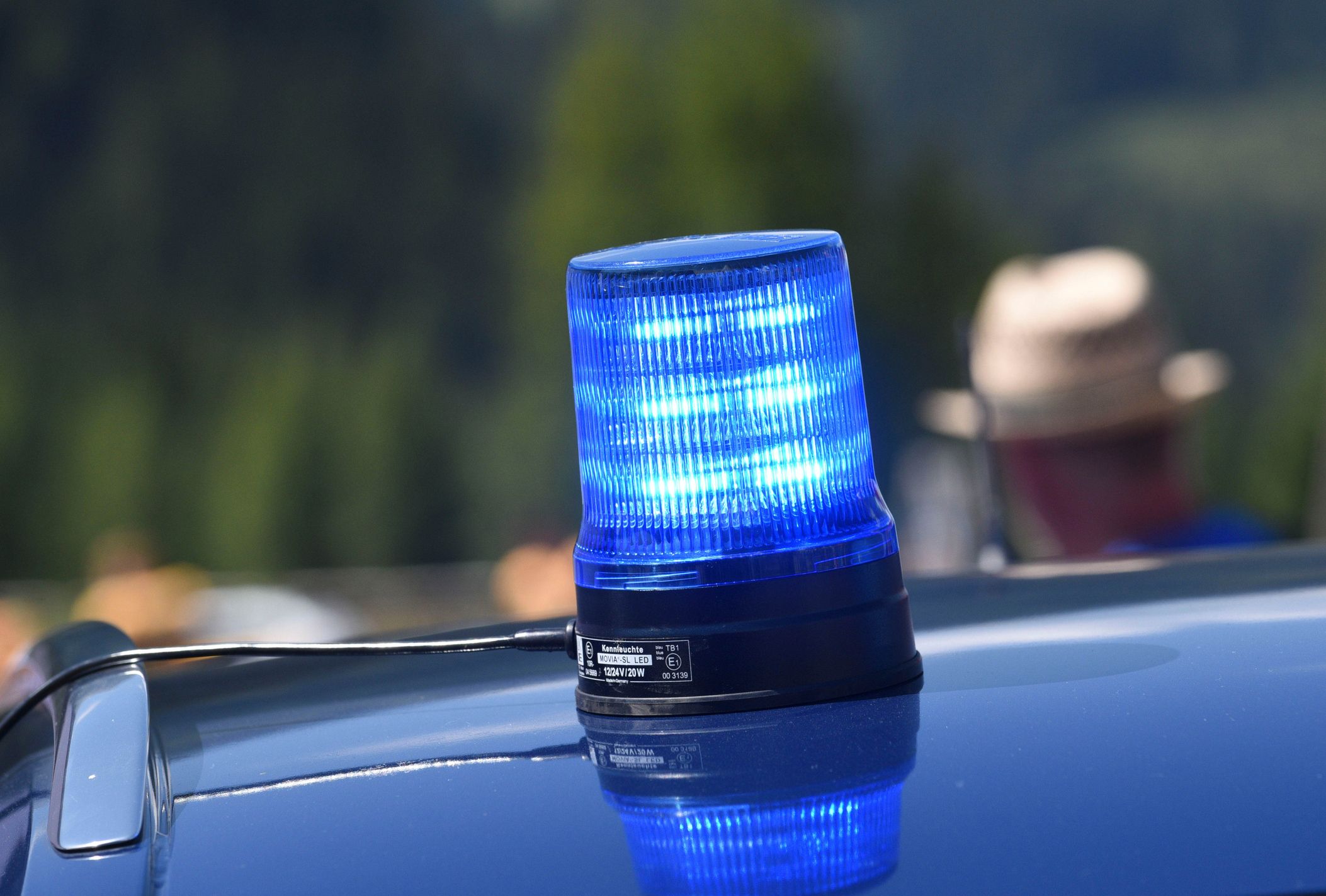 Mit Blaulicht konnte der Raser gestoppt werden.