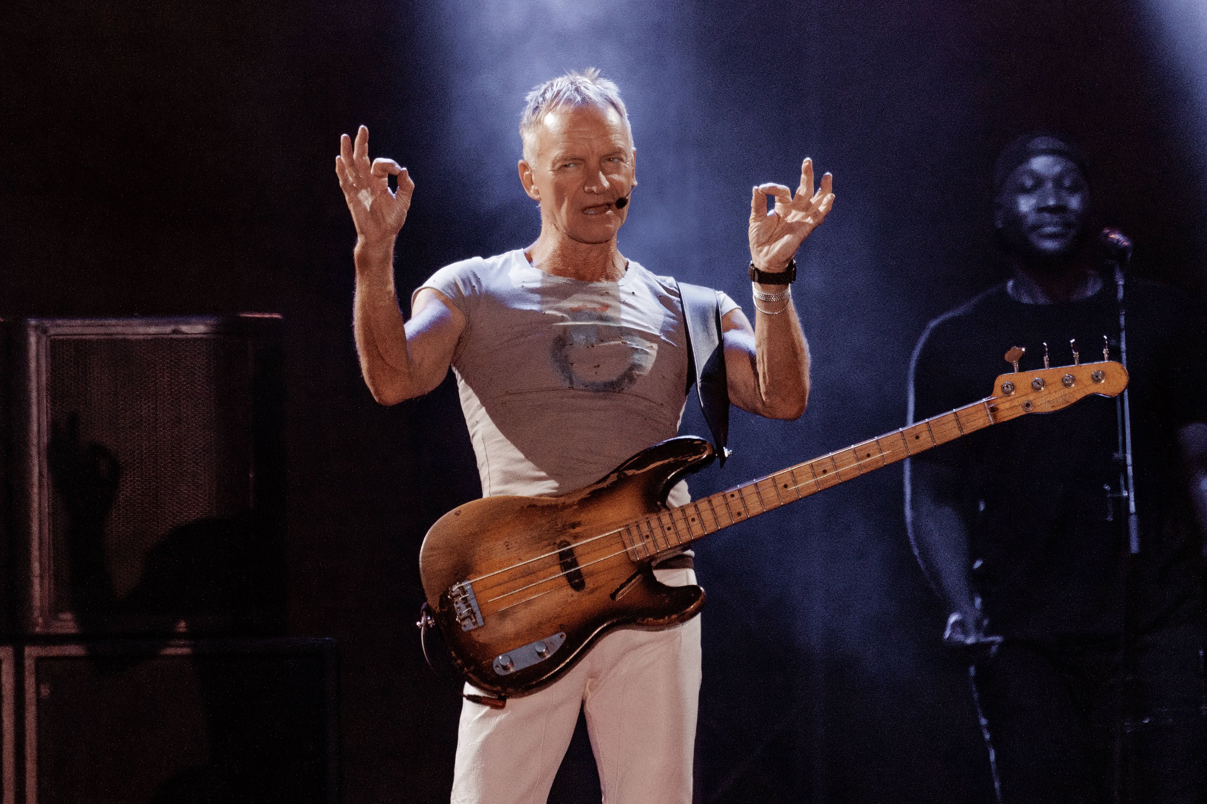 Sting live at Heartland Festival 2023, Kvaerndrup, Denmark Kvaerndrup, Denmark. 08th, June 2023. The English singer, songwriter and musician Sting performs a live concert during the Danish music festival Heartland Festival 2023. Kvaerndrup Denmark PUBLICATIONxNOTxINxDENxNORxFINxBEL Copyright: xGonzalesxPhoto/ThomasxRungstromx