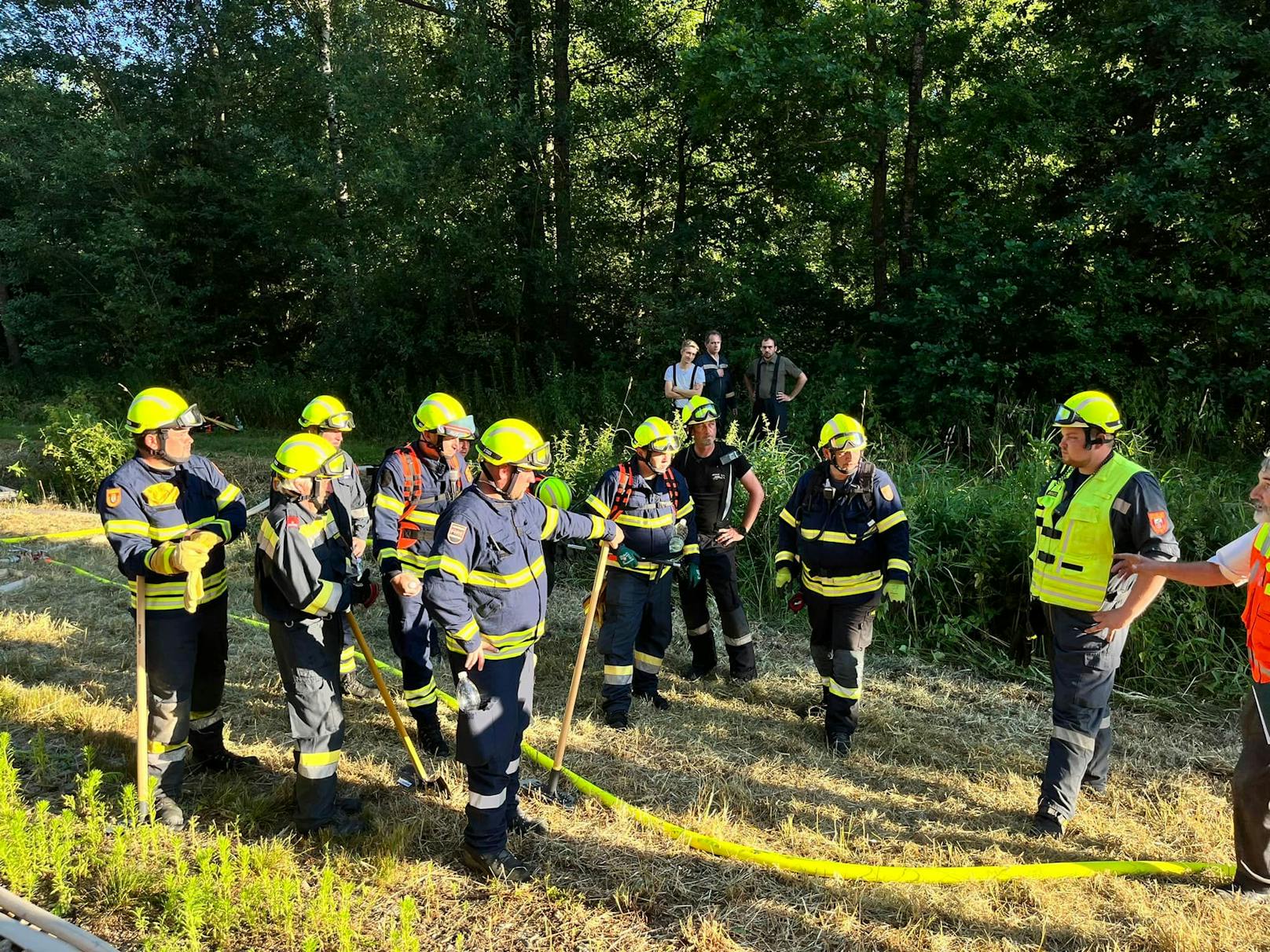 Rund 500 Quadratmeter Erdreich stand in Flammen.