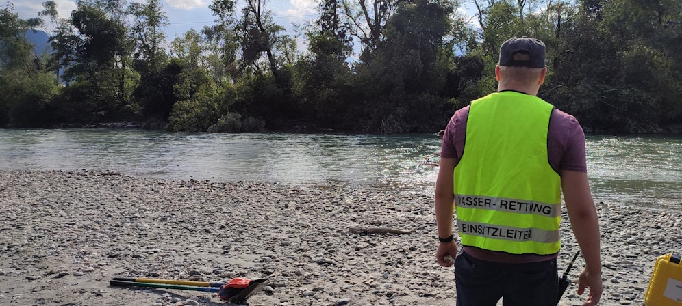 Auf dieser Sandbank wurde am Sonntag (16.07.2023) eine Leiche entdeckt.&nbsp;