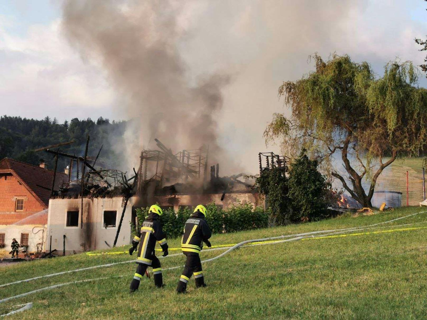 Bauernhofbrand im Bezirk Lilienfeld