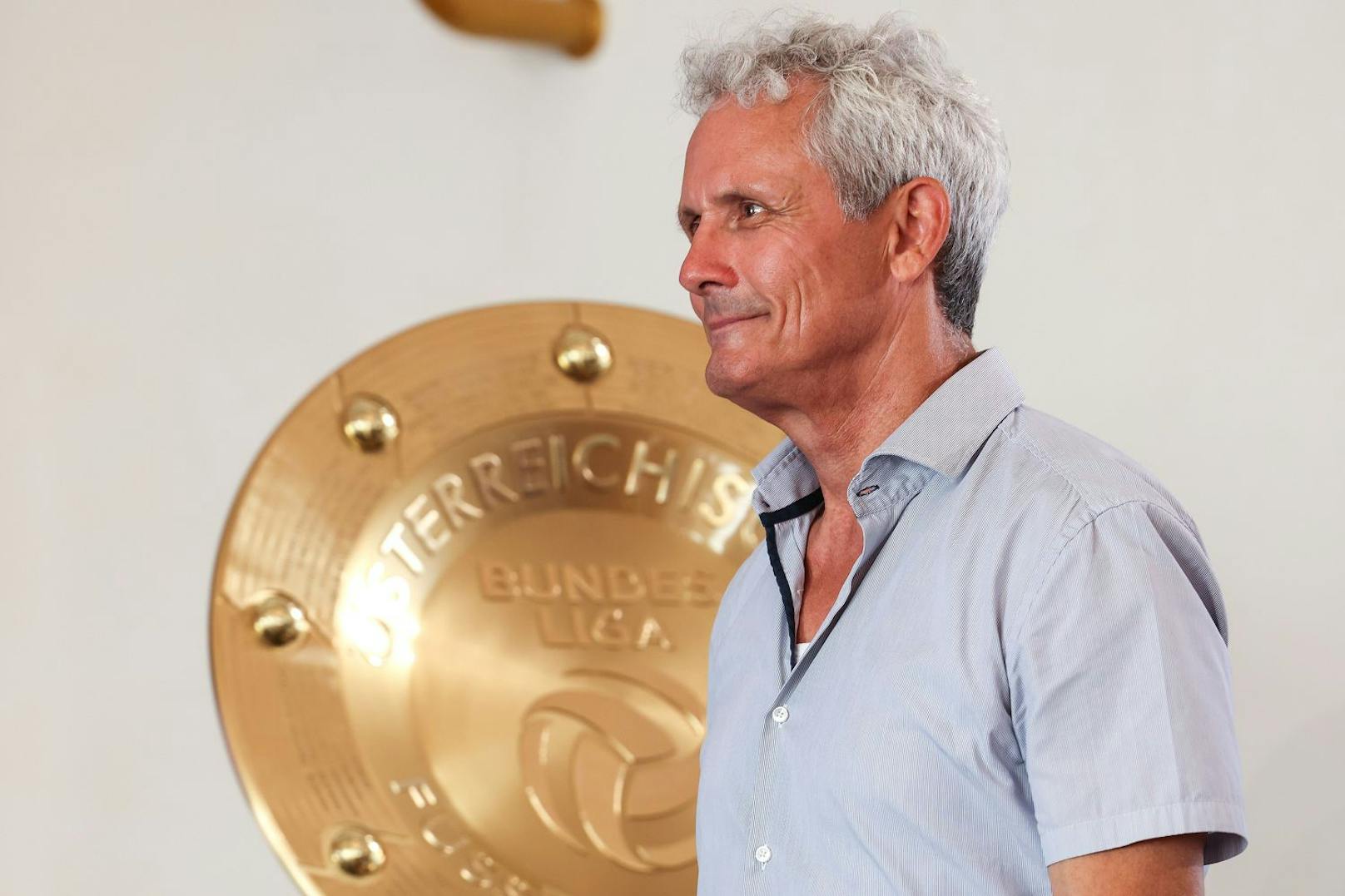 Heribert Weber beim Bundesliga-Kickoff-Event.