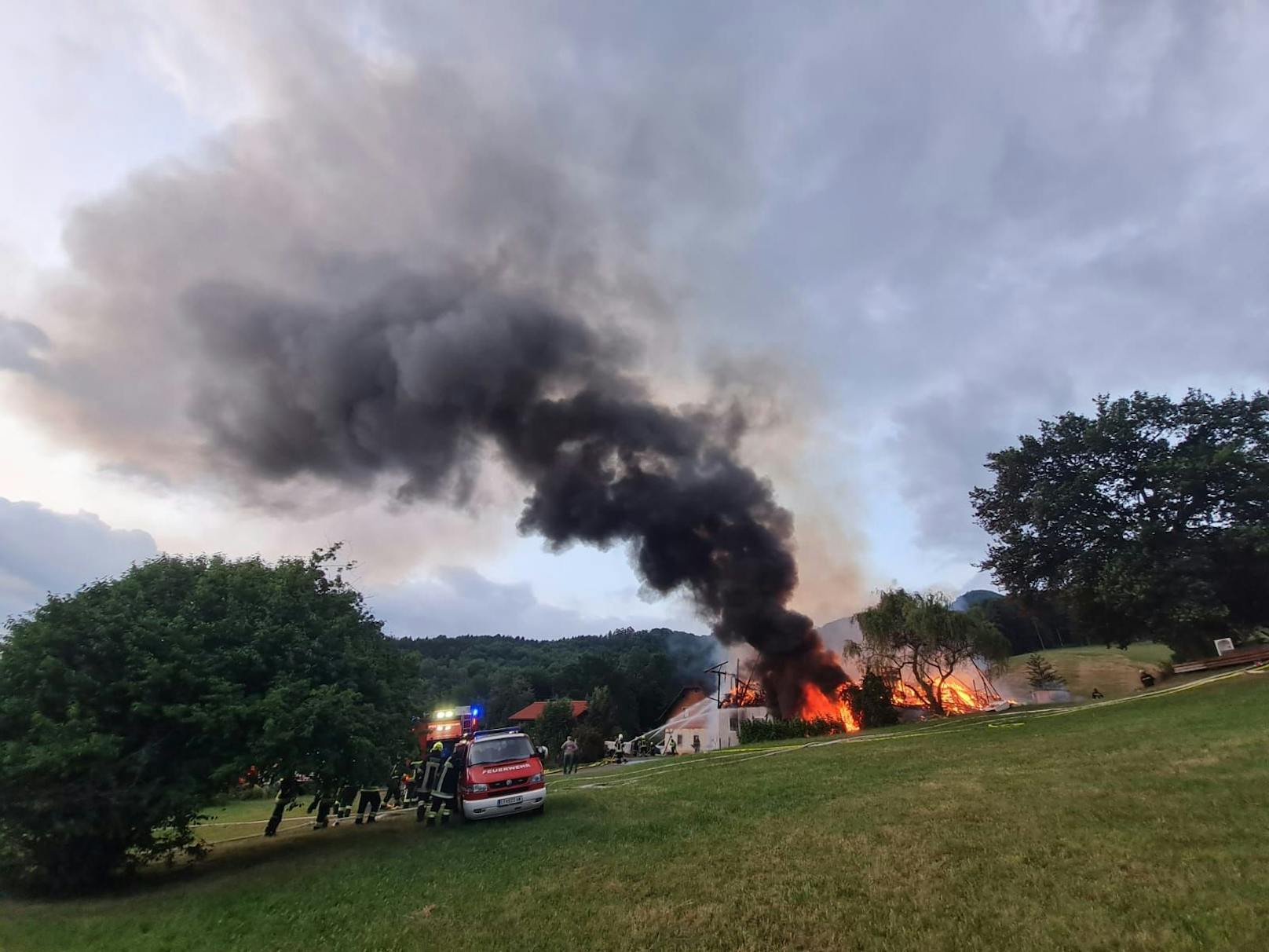 Bauernhofbrand im Bezirk Lilienfeld