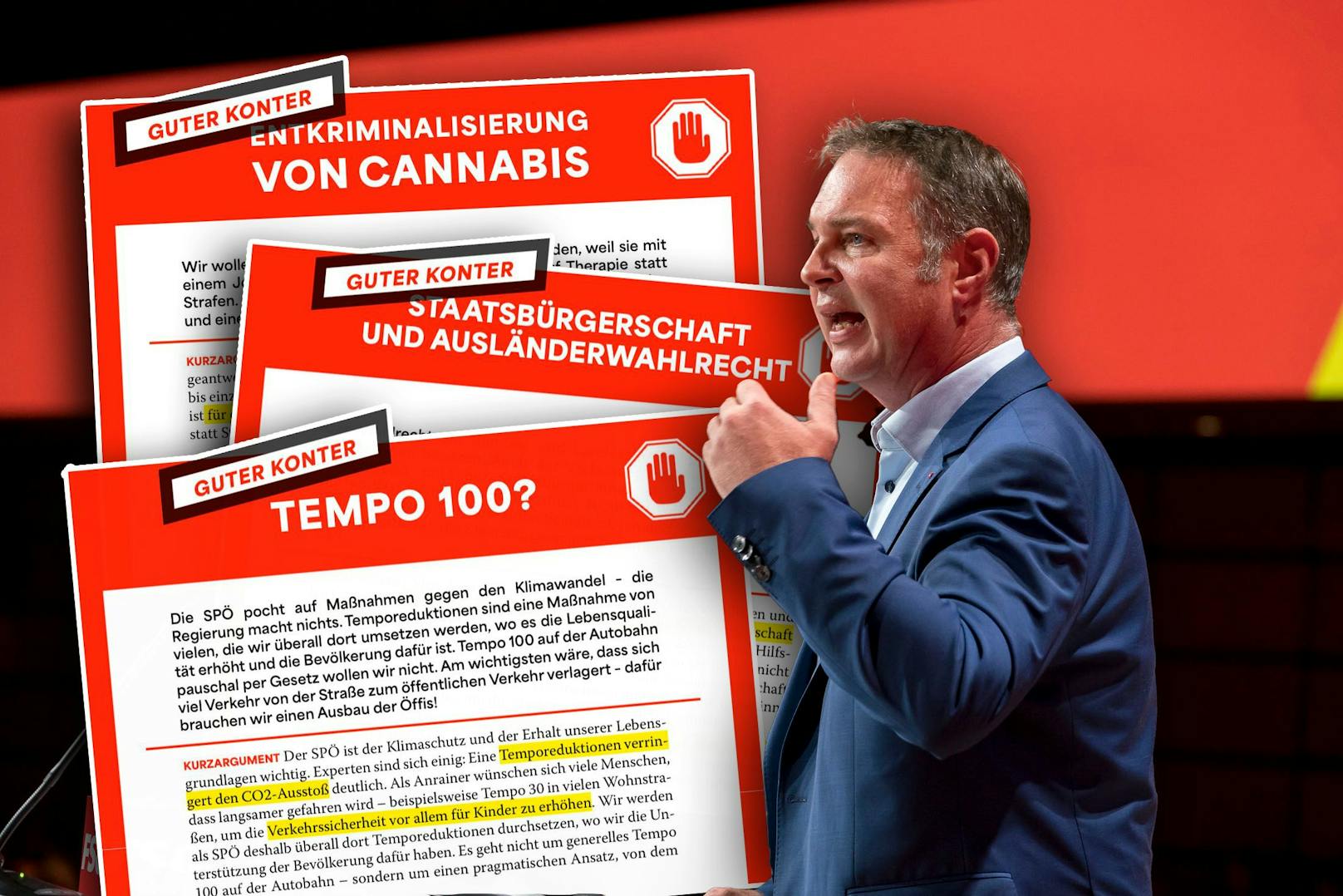 Die SPÖ verschickt nun "Argu-Karten" für die Programmatik von Andreas Babler.