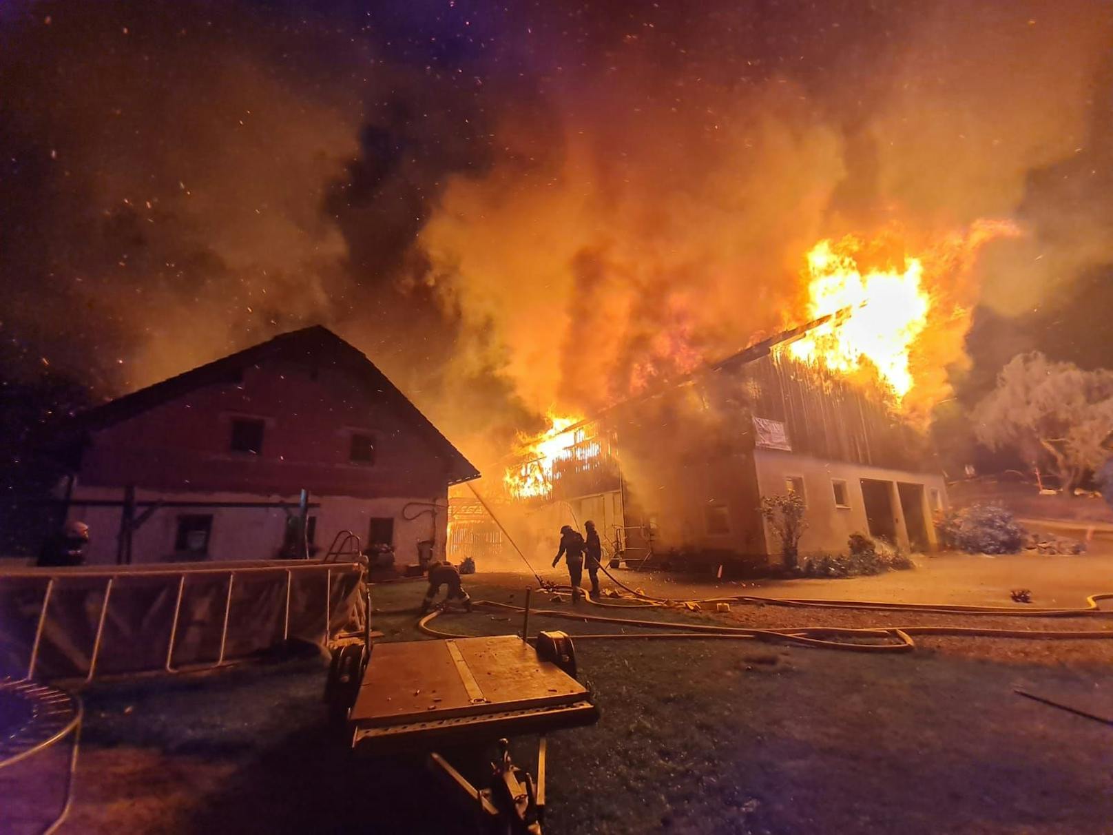 Bauernhofbrand im Bezirk Lilienfeld