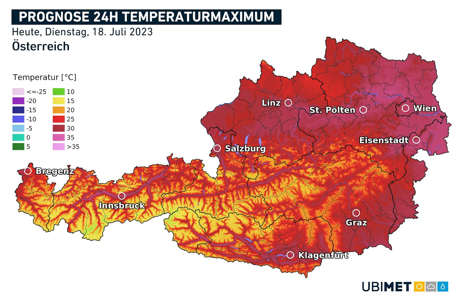 Prognose 24H Temperaturmaximum