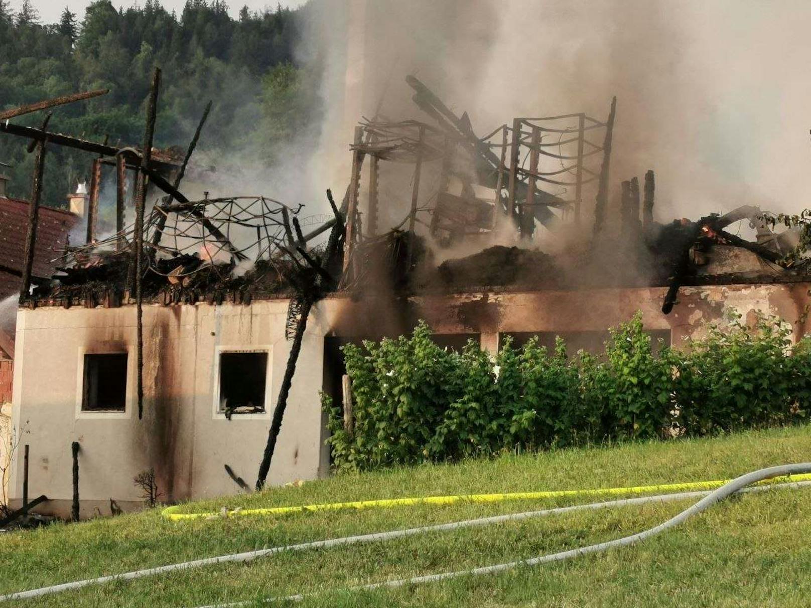 Bauernhofbrand im Bezirk Lilienfeld