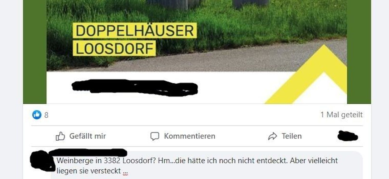 Die Beschreibung von Loosdorf ist sehr idyllisch.