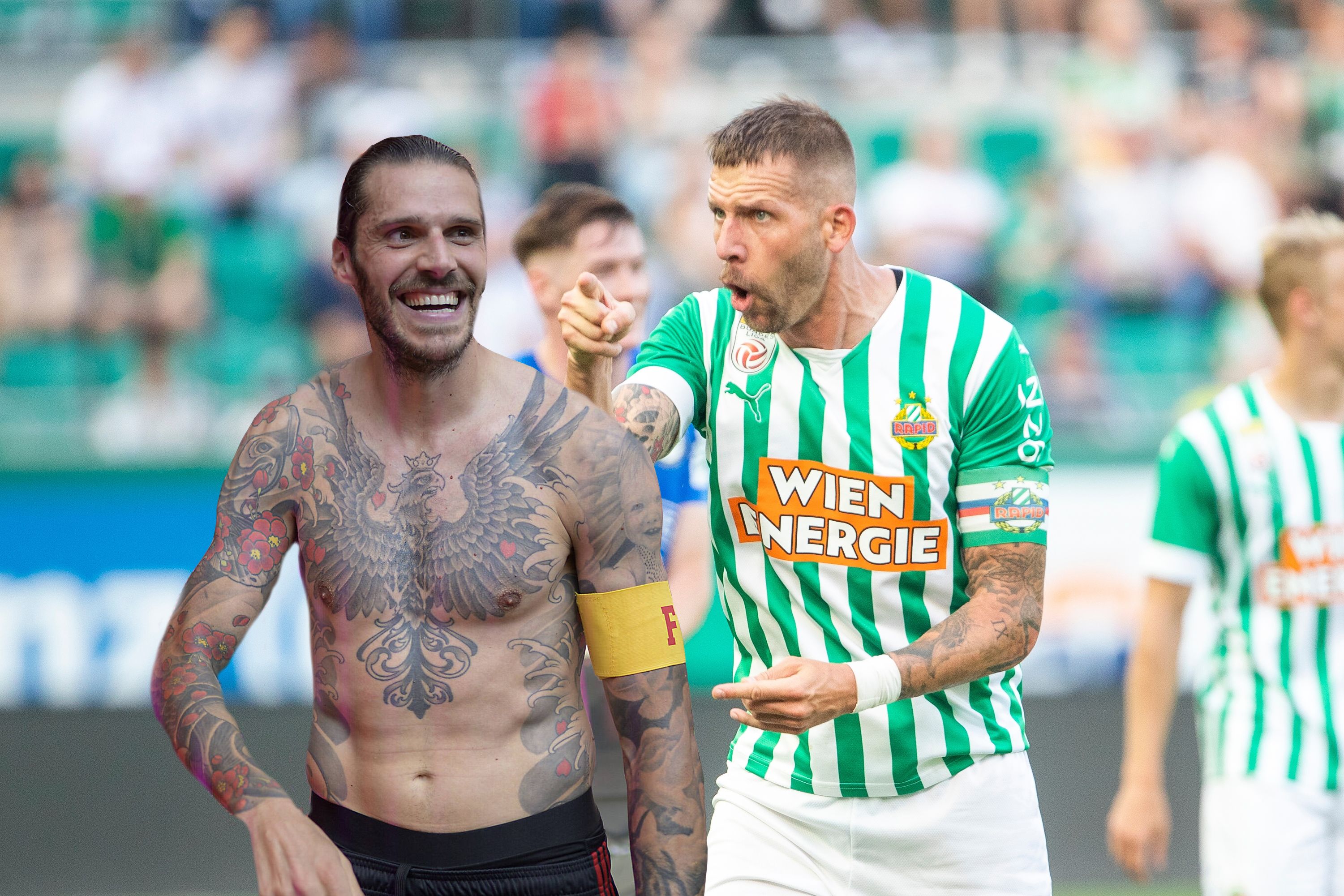 Tätowierte Kapitäne: Christopher Trimmel (l.) und Guido Burgstaller