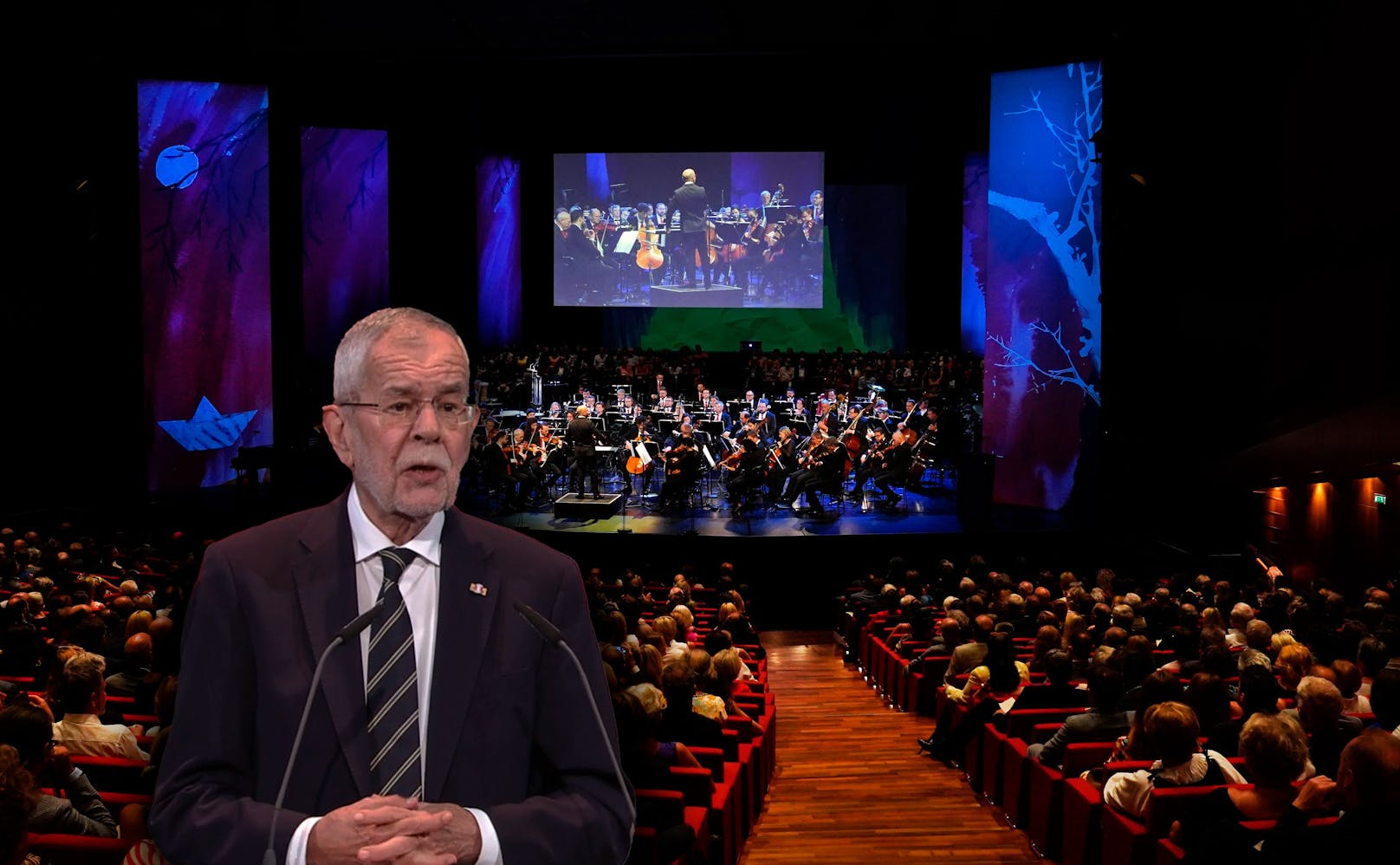 Bundespräsident Alexander Van der Bellen eröffnete am Mittwoch die Bregenzer Festspiele.
