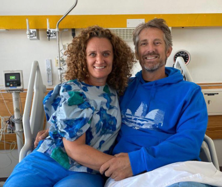 Ehefrau Annemarie van der Sar mit ihrem Mann Edwin.