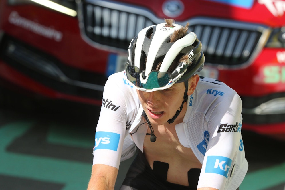 Tadej Pogacar ist auf der Königsetappe der Tour de France eingebrochen. 
