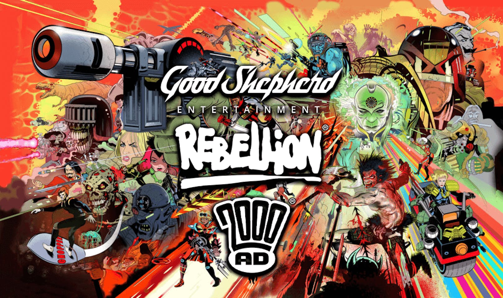 Good Shepherd geht eine Partnerschaft mit Rebellion ein, um Spiele im ikonischen 2000 AD-Universum zu erschaffen.