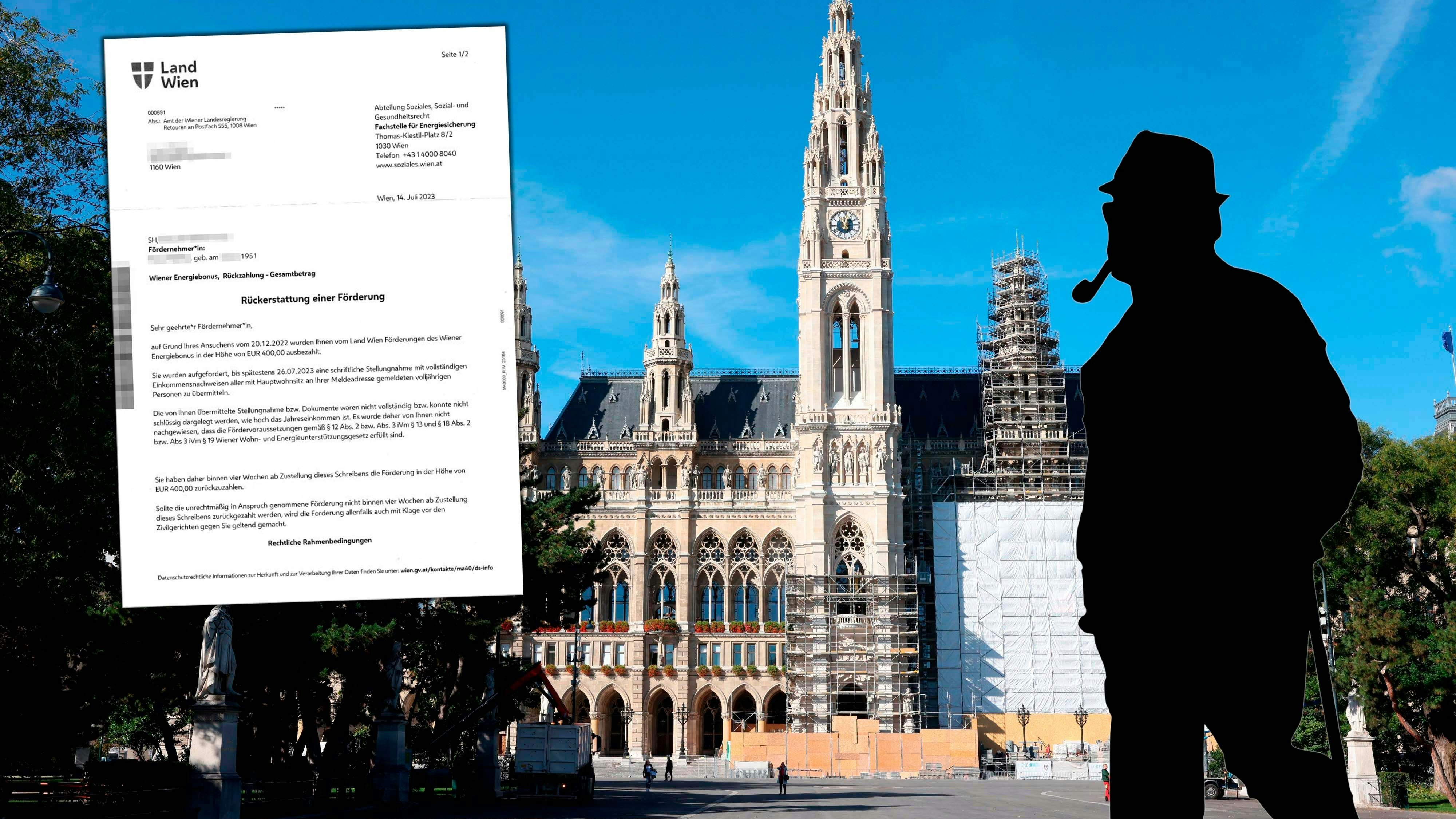 Klaus bekam einen der falschen Briefe zugestellt.