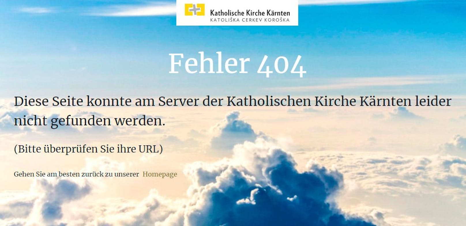 Die Katholische Kirche Kärnten schickte die Biografie-Seite des Pfarrer bereits ins Jenseits.