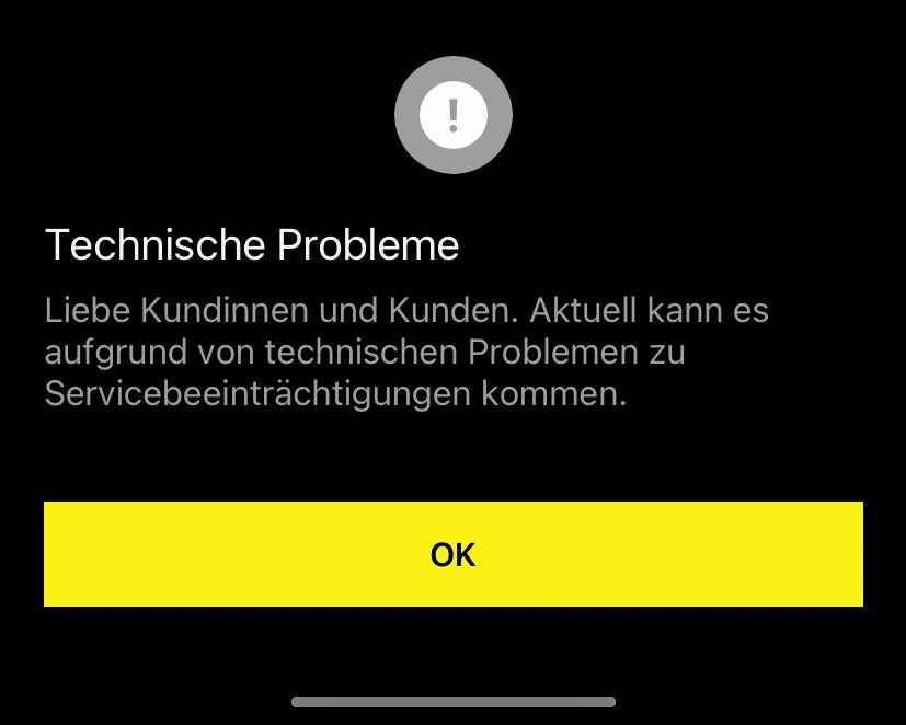 Raiffeisen-Kunden bekamen am Donnerstag folgende Fehlermeldung angezeigt.