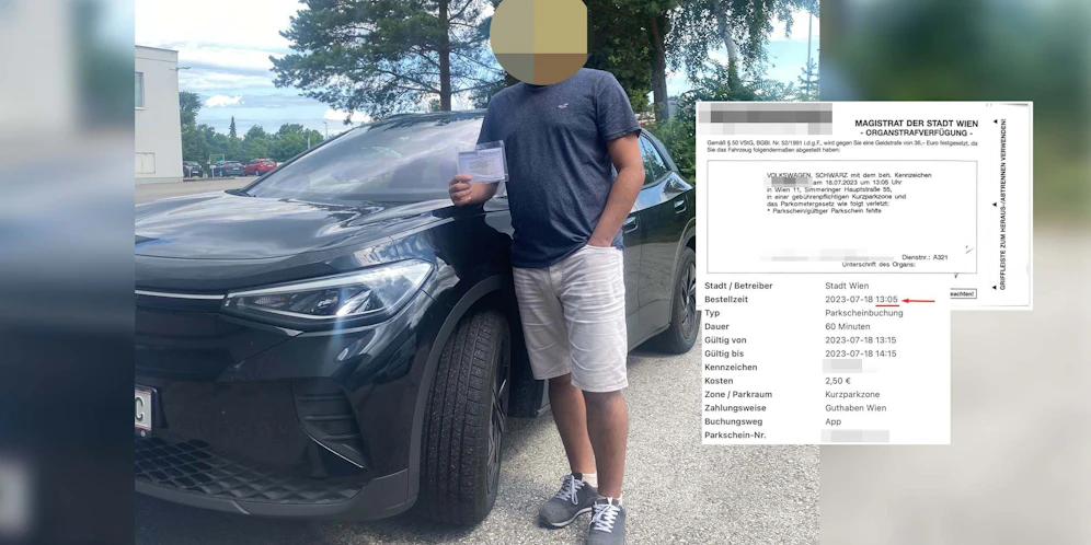 Mirko musste trotz seines gültigen Parktickets Strafe bezahlen.