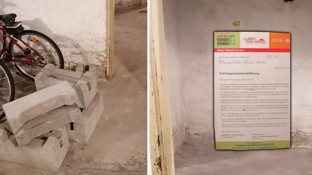 In Wien-Liesing staunten Gemeindebau-Bewohner nicht schlecht über die leeren Abstellräume.