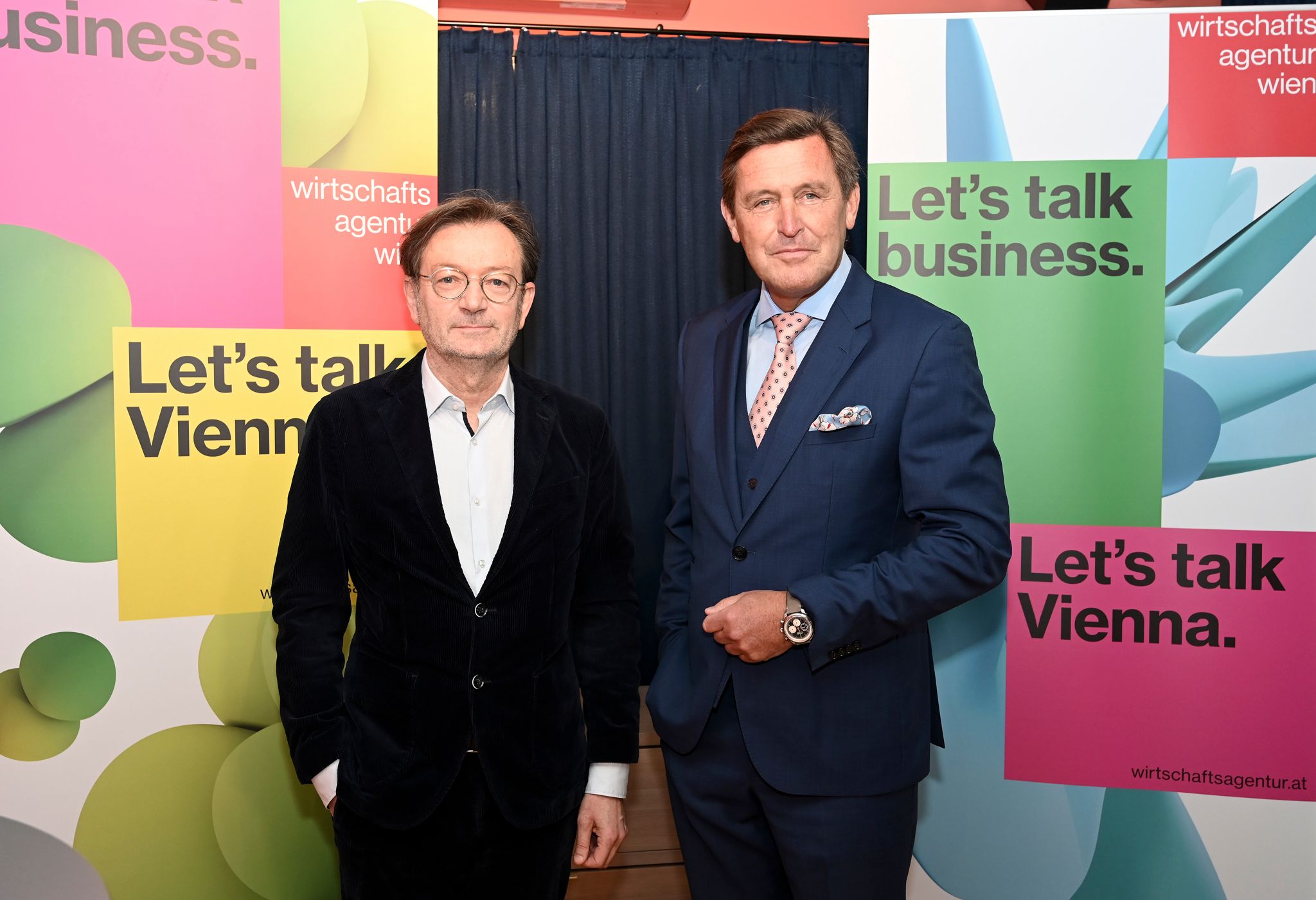 Let's talk Business! Gerhard Hirczi von der Wirtschaftsagentur und Stadtrat Peter Hanke (SPÖ) geben Jungunternehmern in Wien finanziellen Anschub