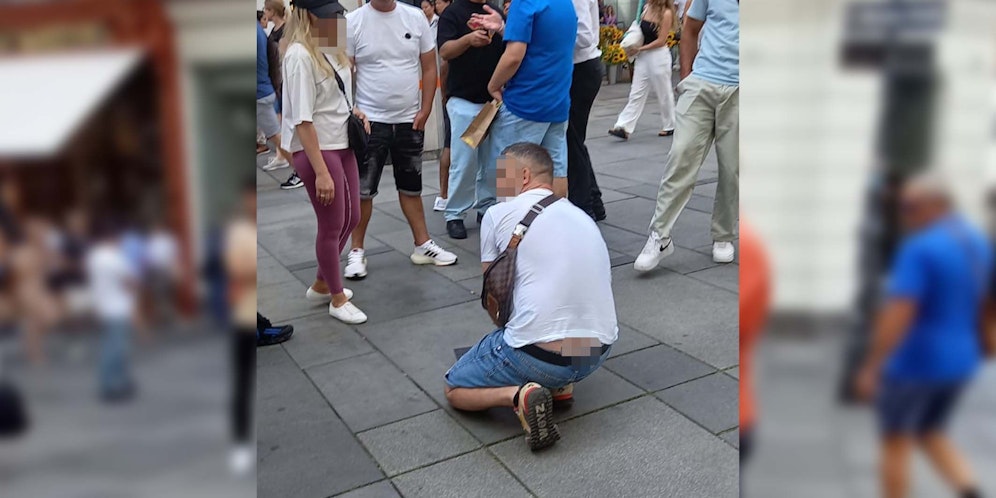 Erneut waren am Samstagnachmittag Hütchenspieler in der City unterwegs.