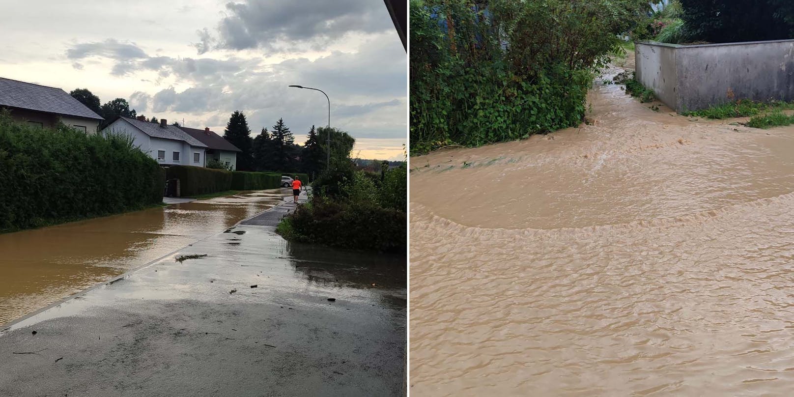 Die ganze Siedlung ist überflutet