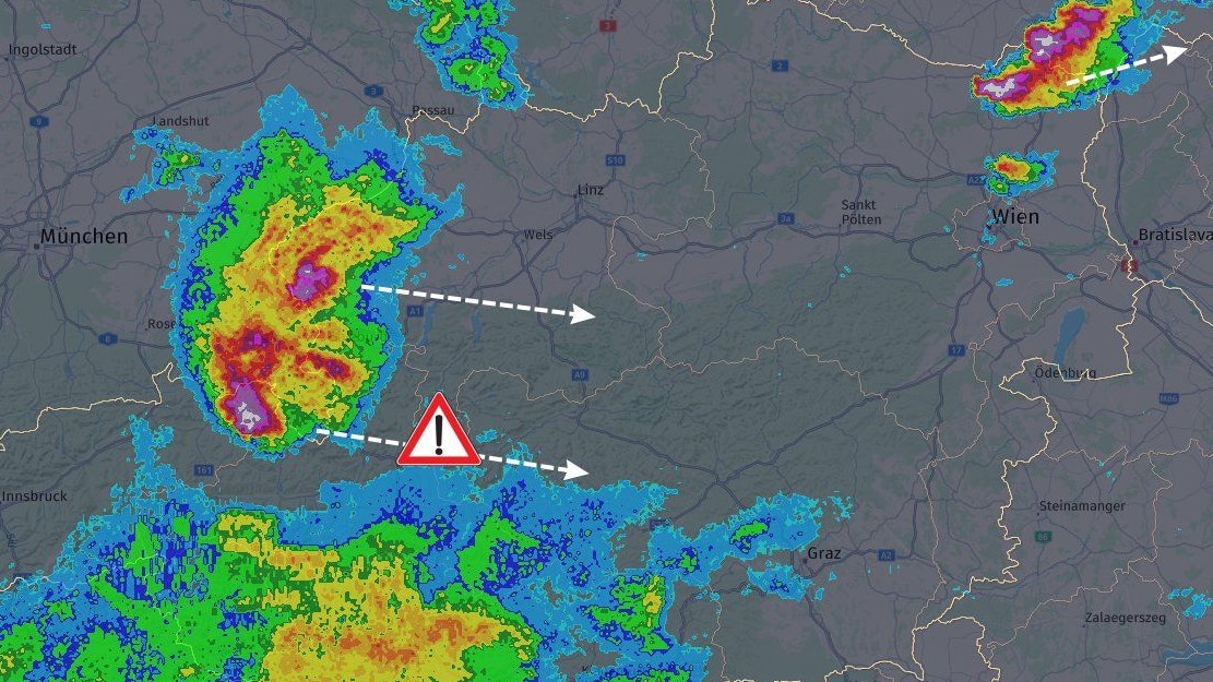 In einigen Teilen Österreichs formieren sich kräftige Gewitterzellen. 