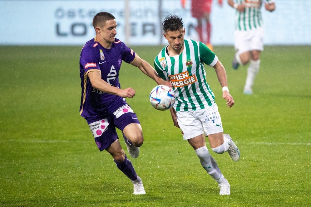 Reinhold Ranftl (l.) und Nicholas Kühn spielen mit der Austria beziehungsweise Rapid im Europacup.