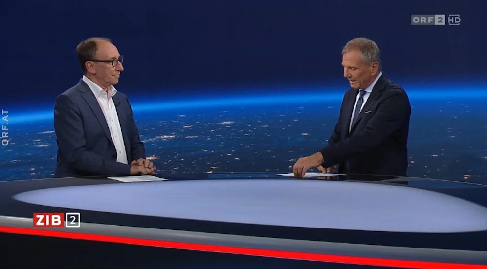Gesundheitsminister Johannes Rauch (Grüne) war am Dienstag Studiogast in der 