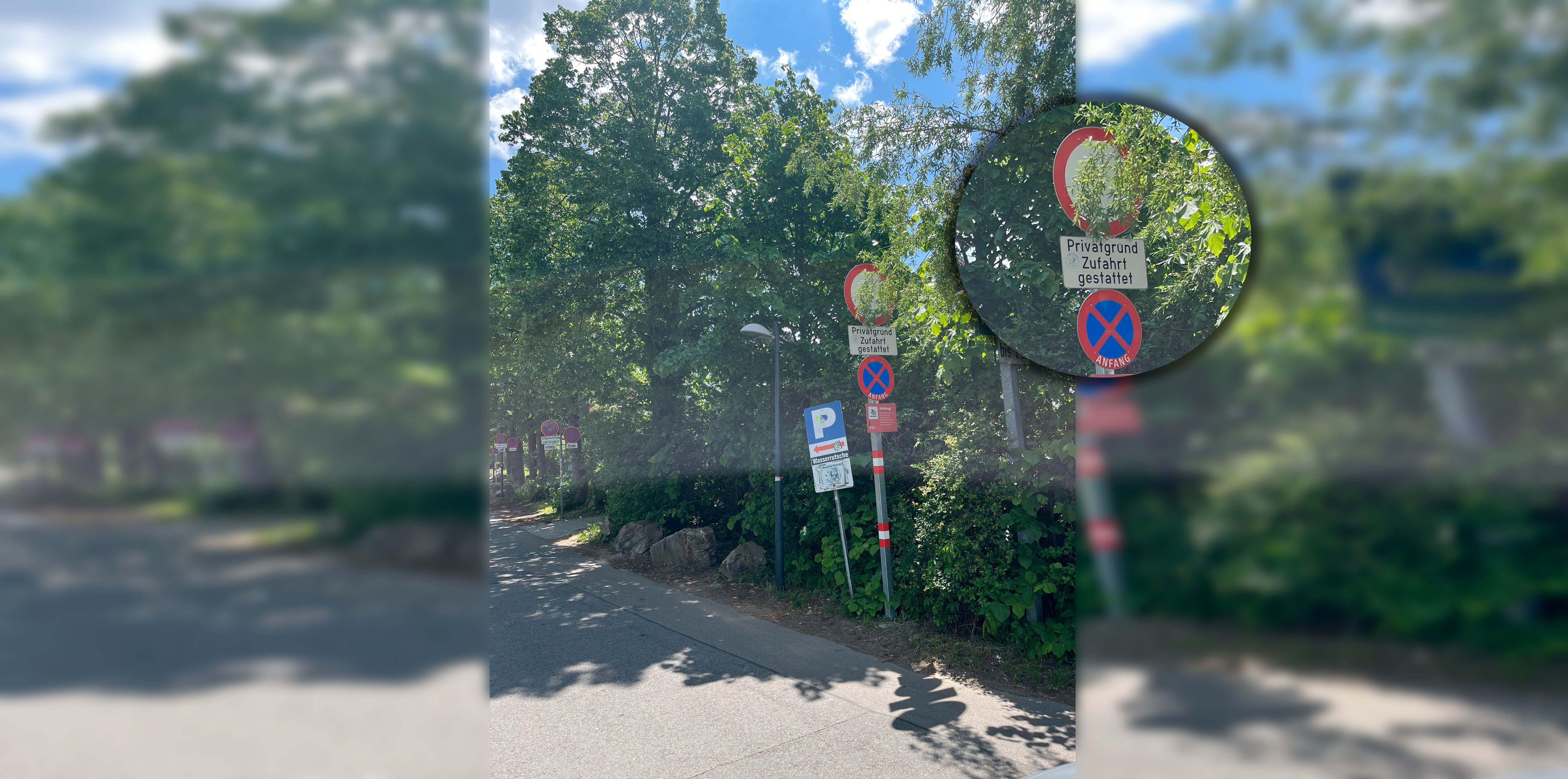 Gilt auf diesem Privatgrund die Kurzparkzone? Das fragen sich viele Autofahrer.