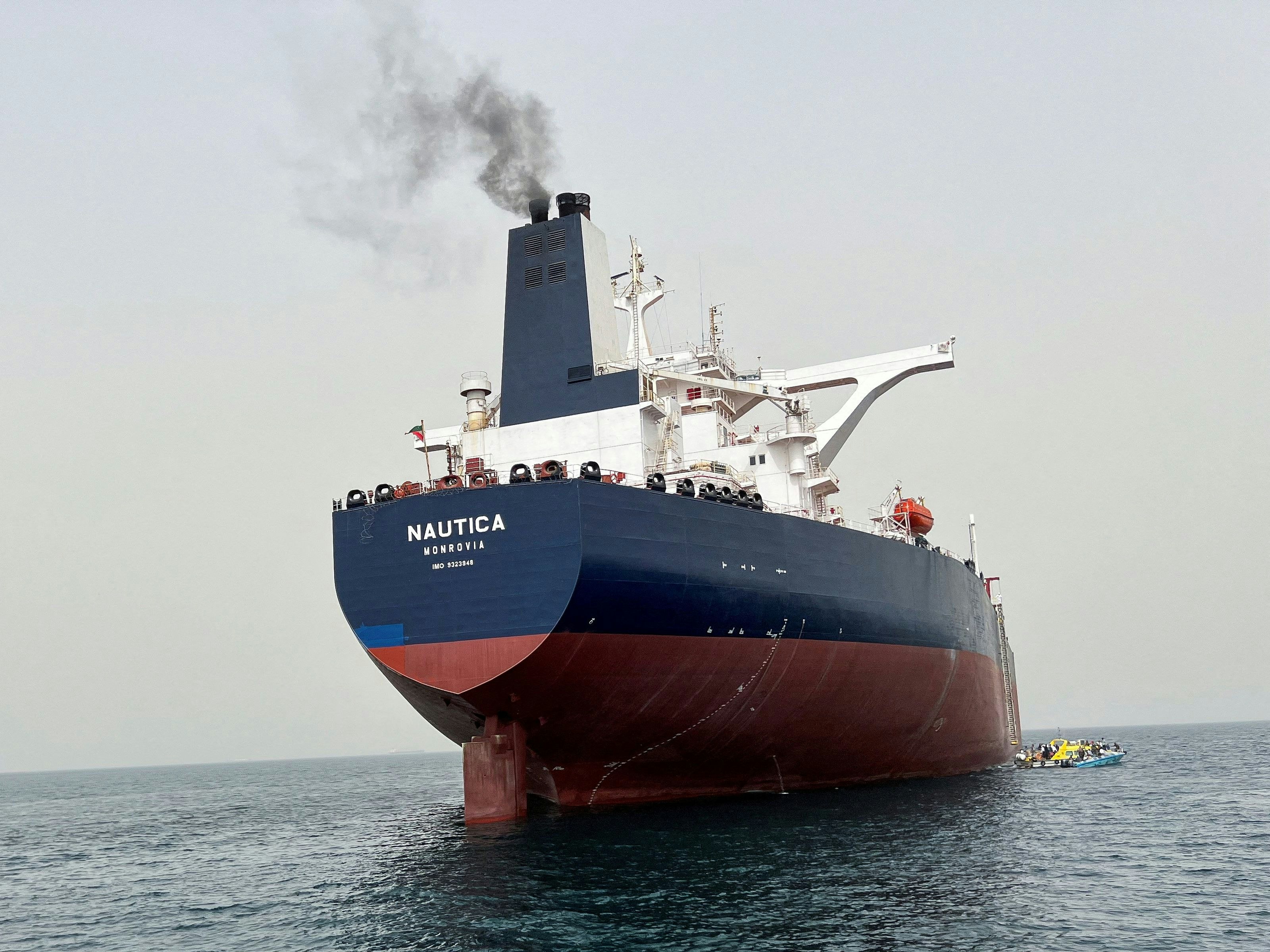 FILE PHOTO: The Nautica, a replacement oil tanker for the decaying FSO Safer, arrives in the Red Sea port of Hodeidah, Yemen July 17, 2023. REUTERS/Adel al-Khadher/File Photo