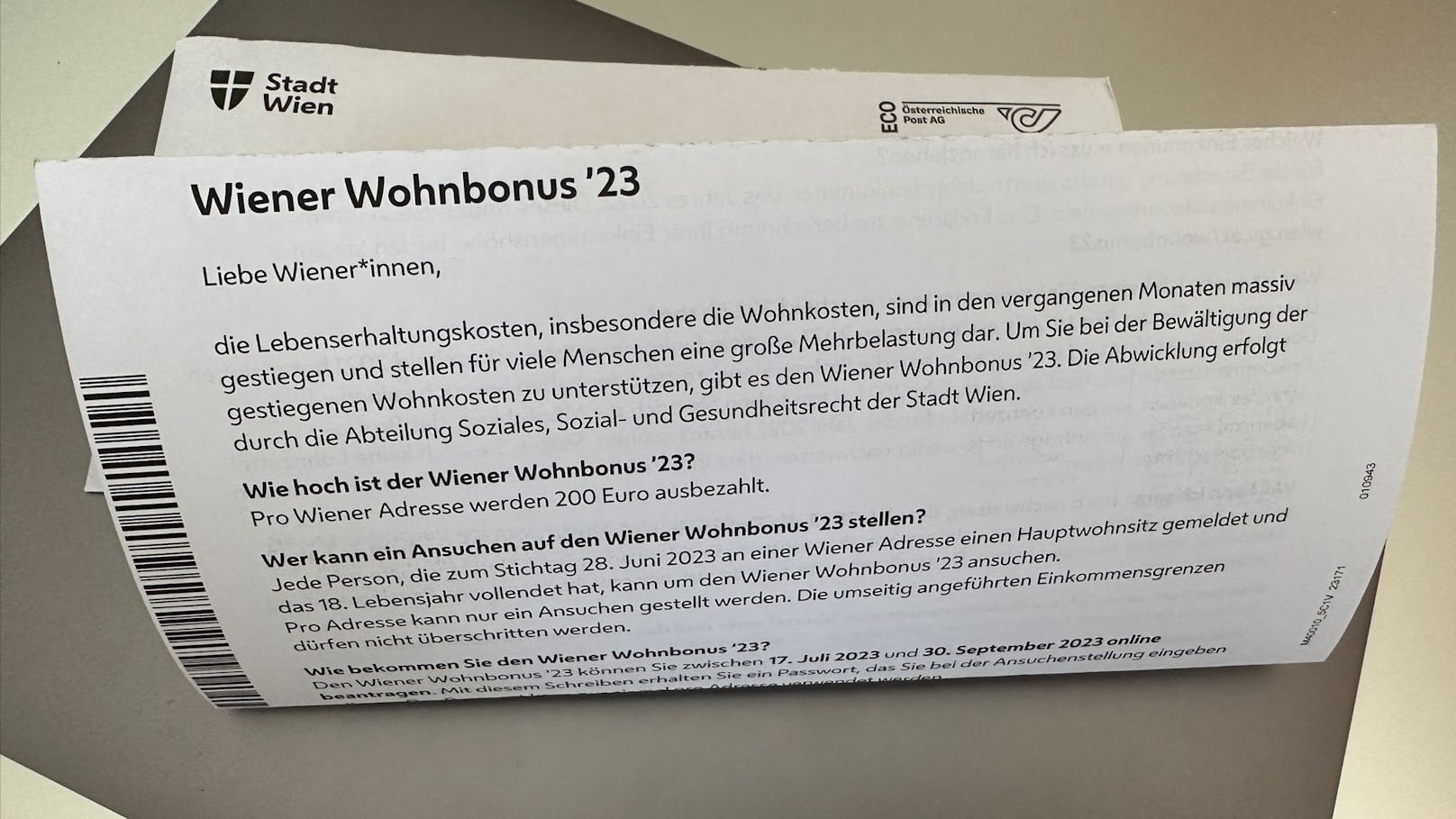 Bisher wurde der Wohnbonus über 500.000 Mal beantragt, 100 Millionen Euro wurden bereits ausbezahlt.