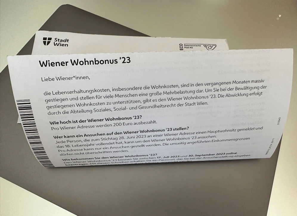 Das Ansuchen für den Wohnbonus 23 ist noch bis 30. September möglich.&nbsp;
