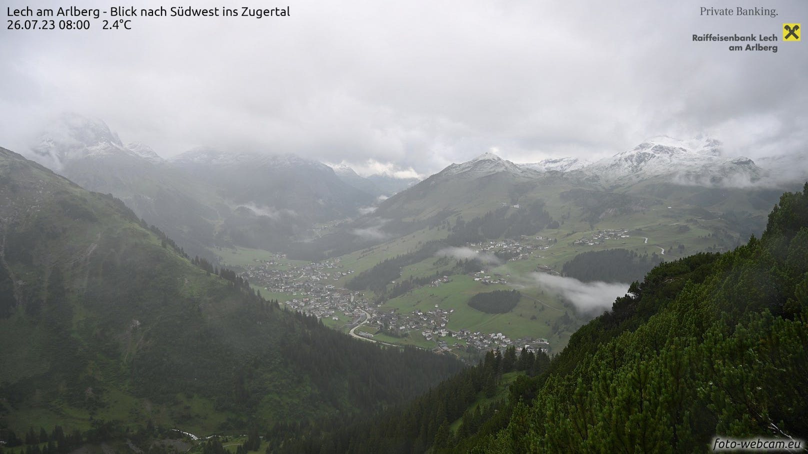 ... hier nach Südwest ins Zugertal. Diese Kamera ist auf 1970 m montiert.