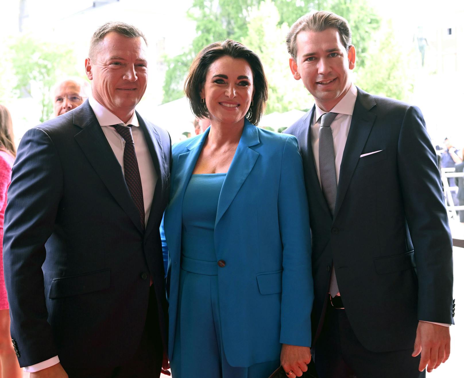  Unternehmer Markus Friesacher, Elisabeth Köstinger und der ehemalige BK Sebastian Kurz.