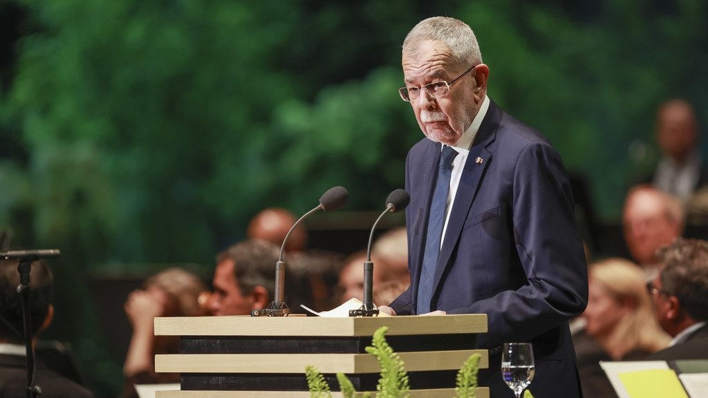 Bundespräsident Alexander Van der Bellen im Rahmen der Eröffnung der Salzburger Festspiele 2022. 