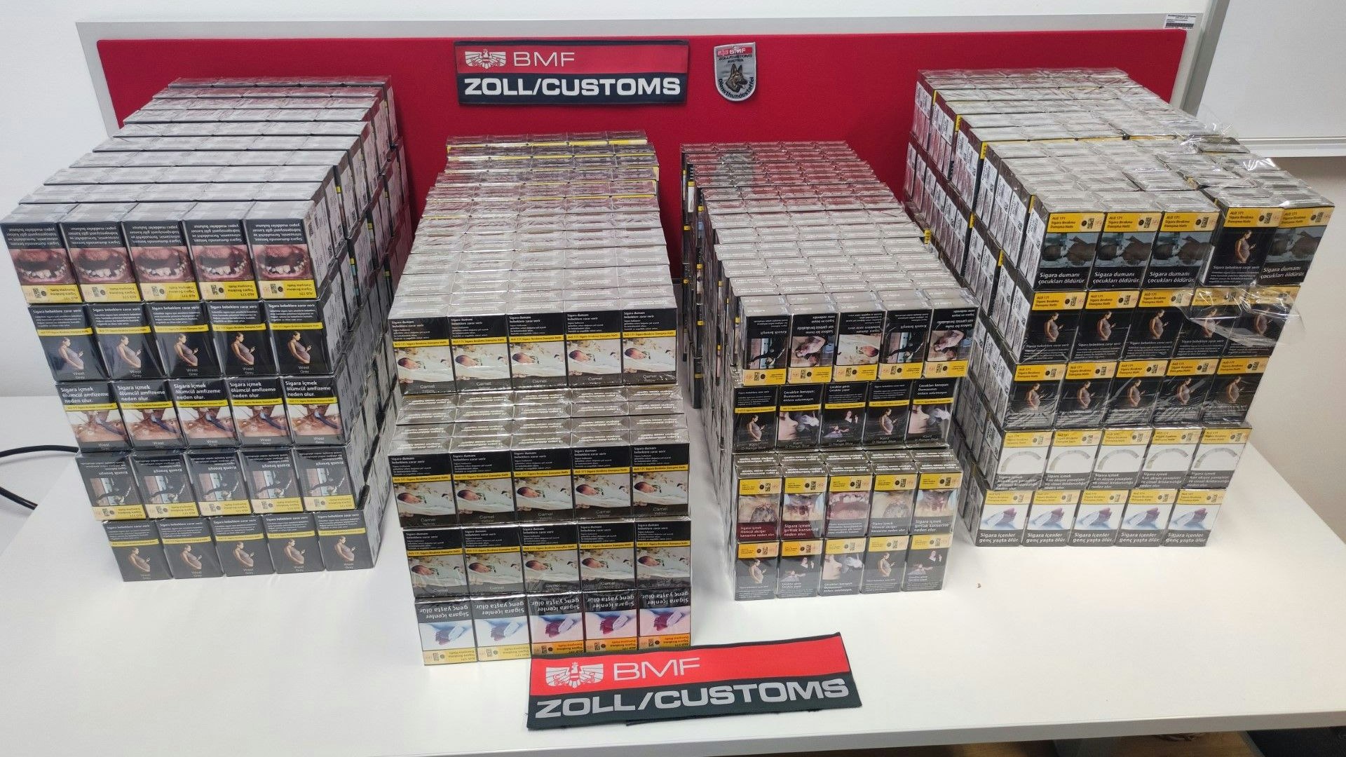 40.000 Zigaretten auf der Pyhrnautobahn beschlagnahmt