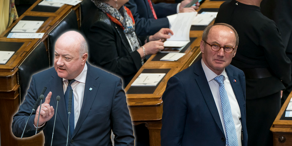 ÖVP-Generalsekretär Christian Stocker hält die Wortmeldung von Othmar Karas (ÖVP) für 