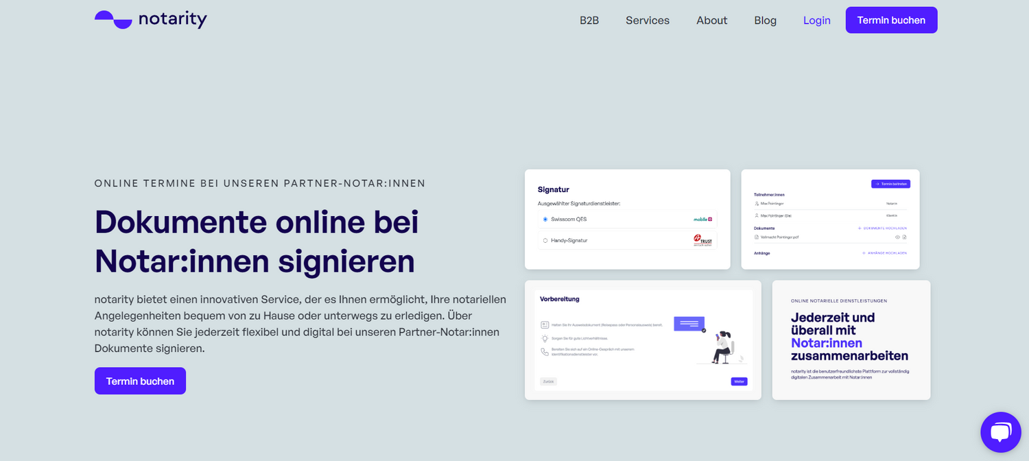 Österreichisches Start-Up notarity mischt mit Online-Beglaubigungen Notariat in Deutschland auf.