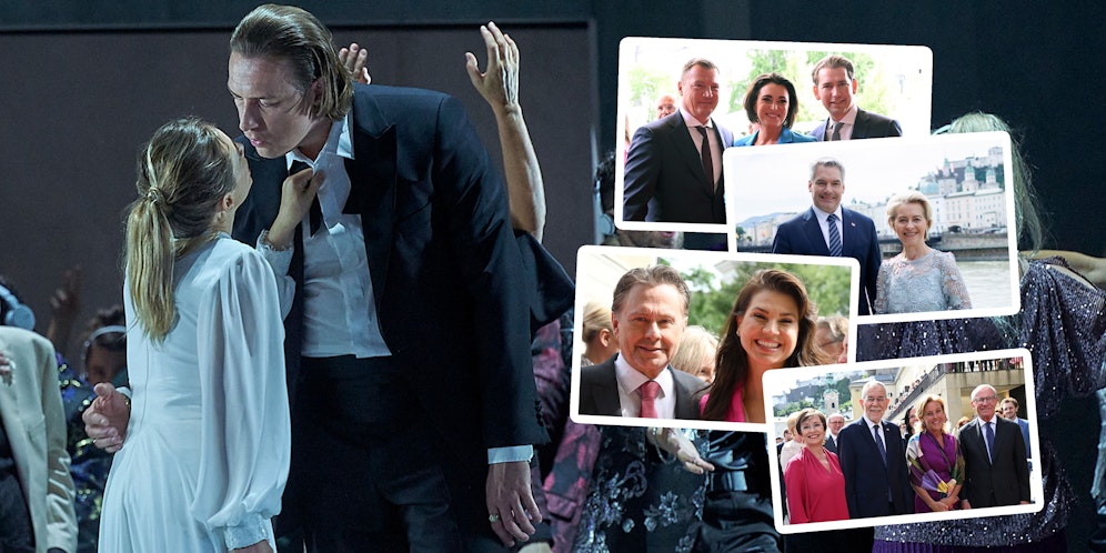 Namhafte Gäste bei der Eröffnung der Salzburger Festsspiele.