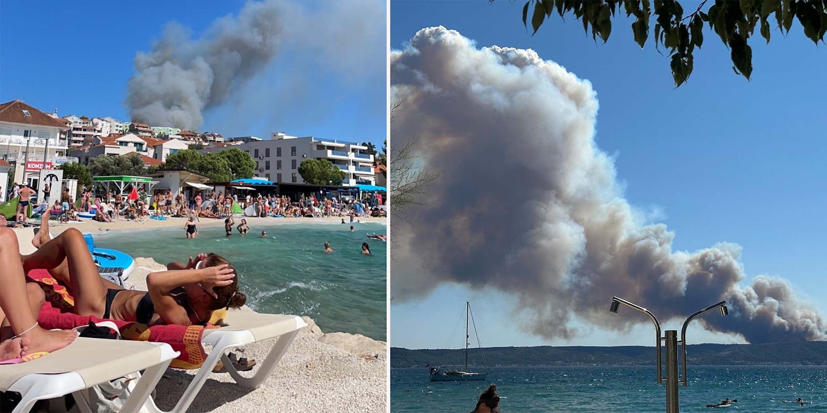 Kroatien-Urlauber sind über erneuten Großbrand besorgt.