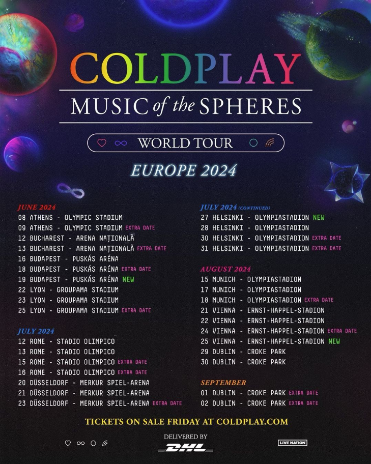 In diesen Städten gastiert Coldplay.