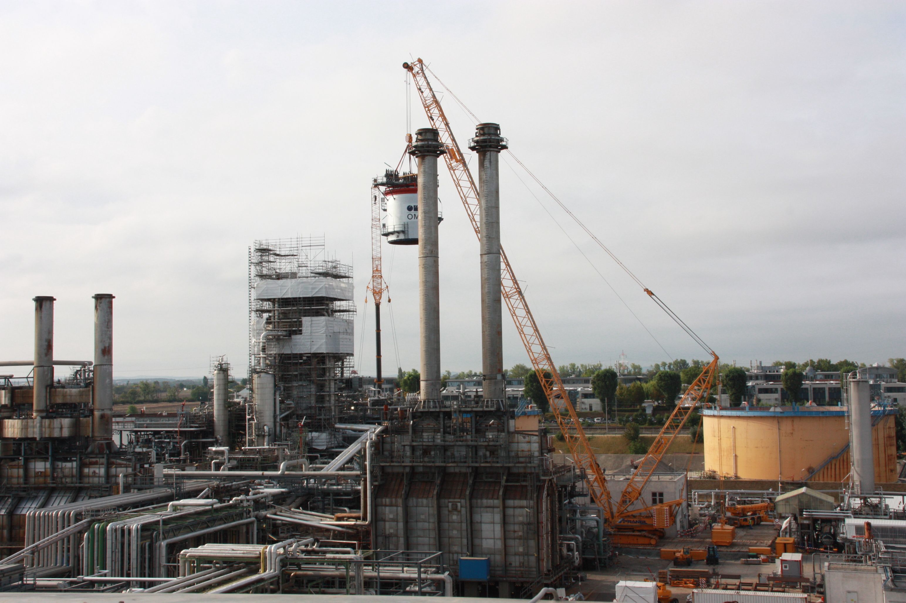 Die OMV-Raffinerie Schwechat