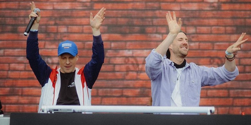 Oliver Pocher und sein Kumpel Luke Mockridge auf dem Parookaville-Festival.